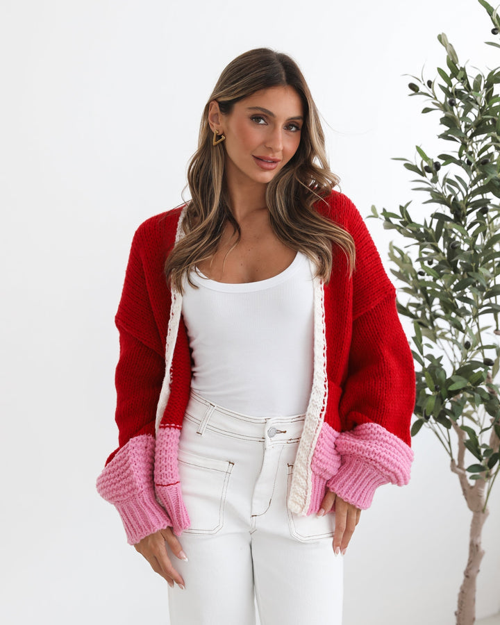Sheona Cardigan - Red Multi