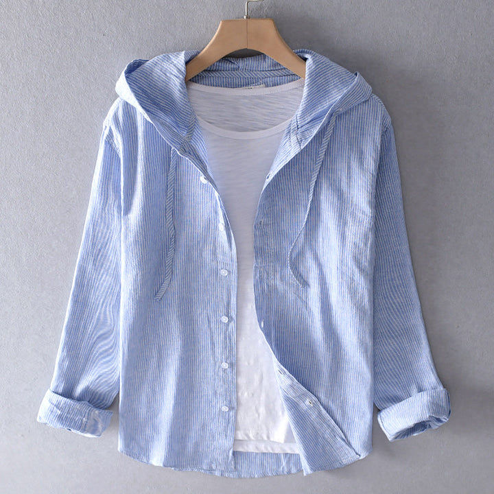 Women's Breezy Cotton-Linen Hoodie