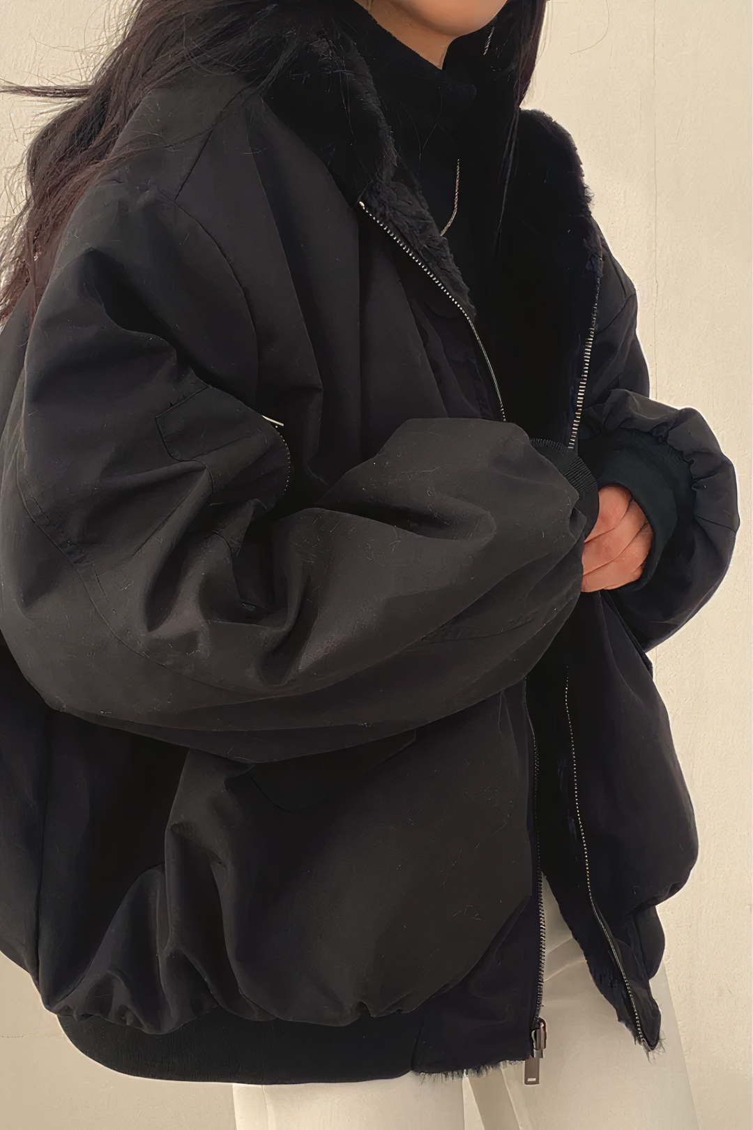 Sara® | Cashmere winter coat with hood