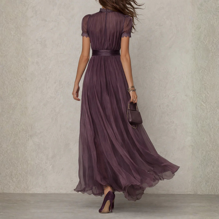 Women's Wedding Guest Flared A-Line Maxi Dress