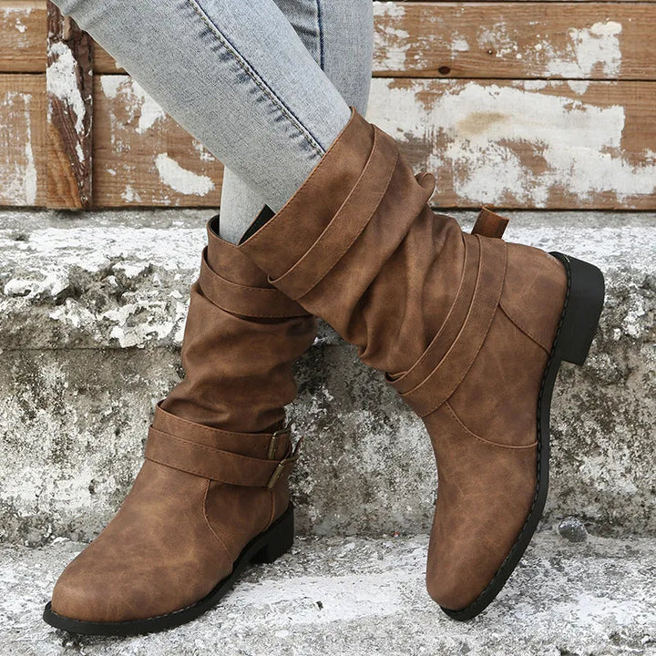 Stylish women's casual Martin boots with round toe design