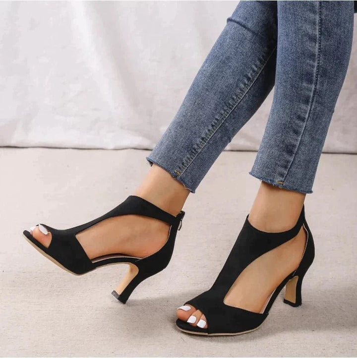 Women's Chic Zip-Up Heels