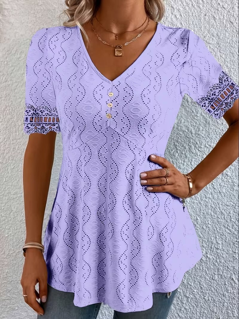 Women's Soft-Touch V-Neck Blouse