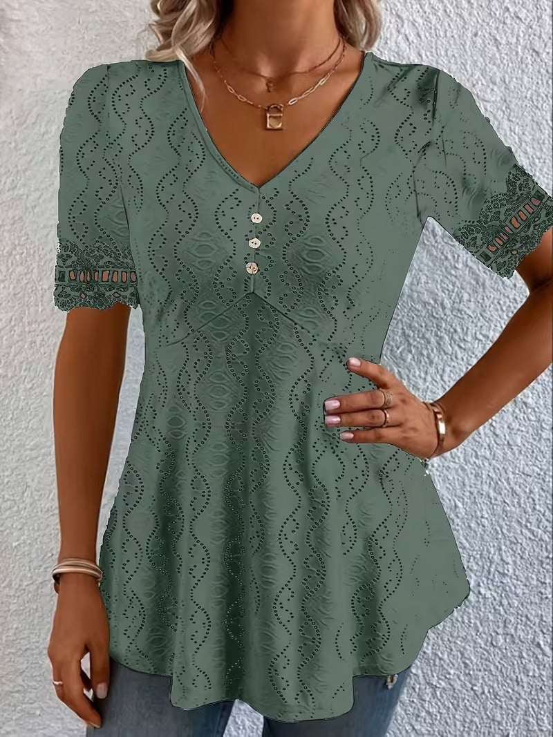 Women's Soft-Touch V-Neck Blouse