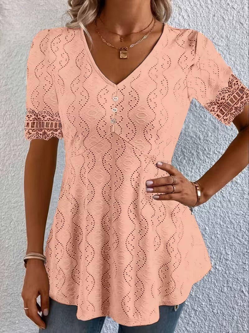 Women's Soft-Touch V-Neck Blouse