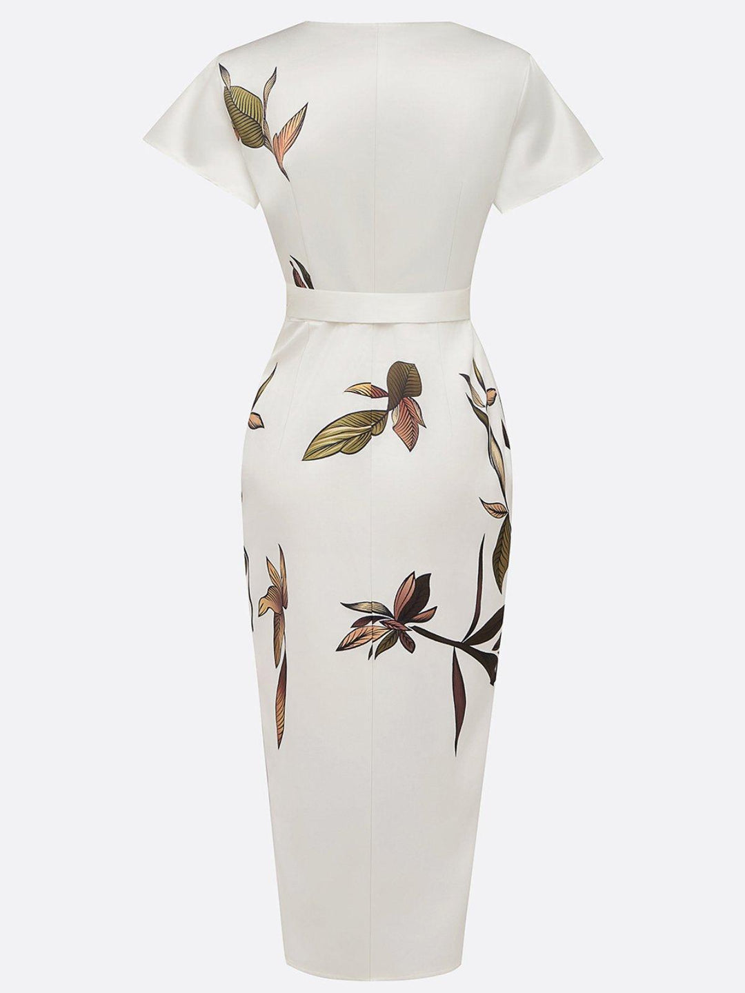 Women's Floral Print Wrap Midi Dress