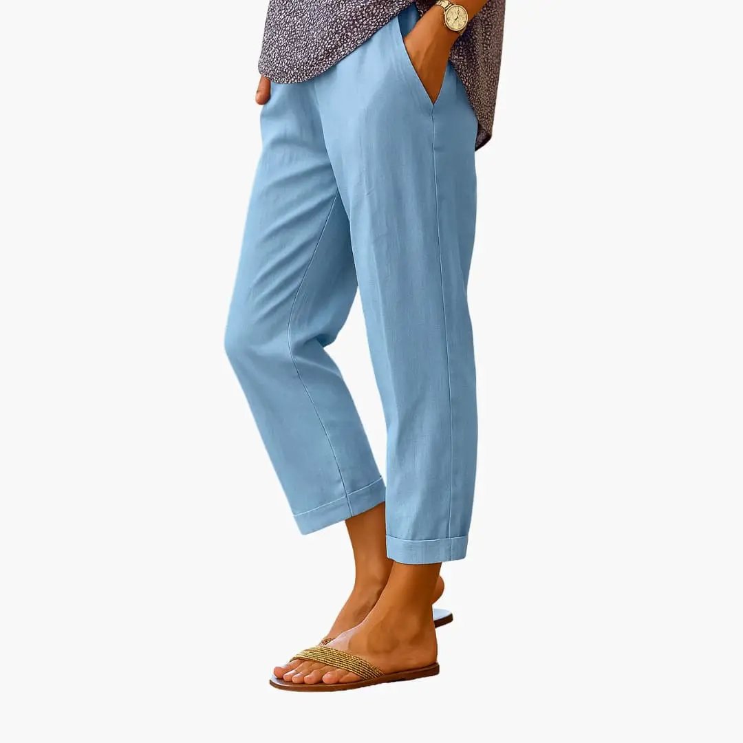 Women’s Elastic Waist Pants with Pockets