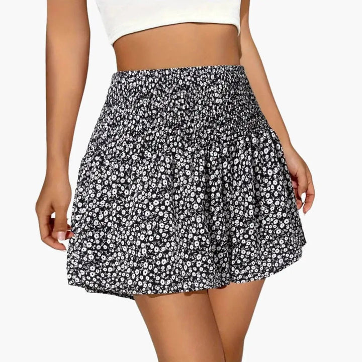 Women’s Floral Print Elastic Waist Shorts