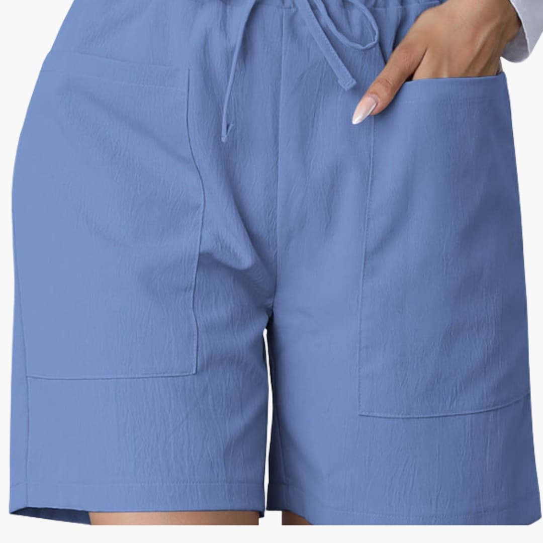 Women's High-Waisted Shorts with Wide Legs and Pockets