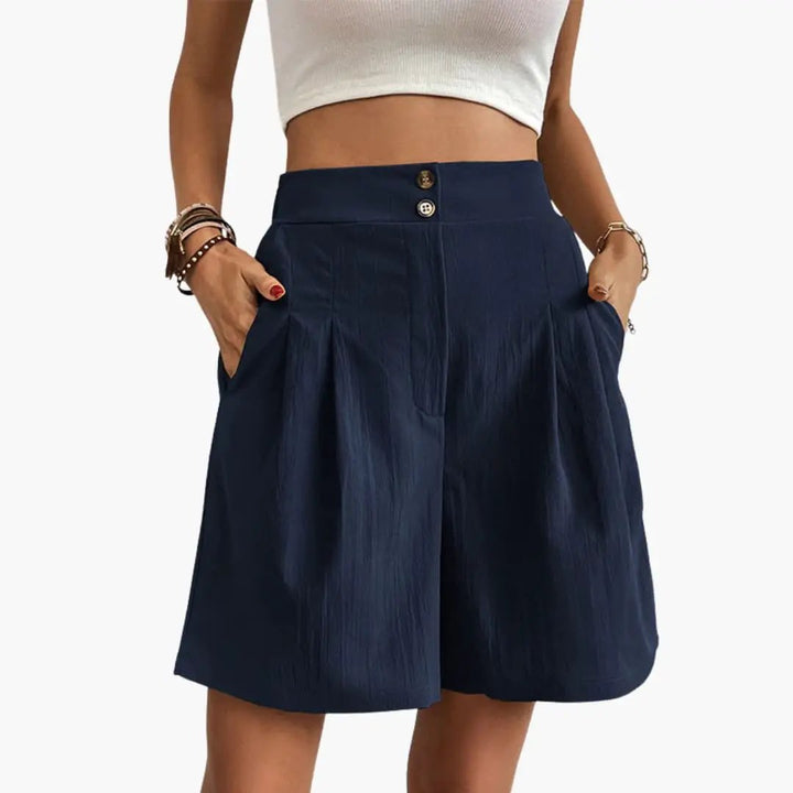 Women’s Stretch Cargo Shorts with Elastic Waist and Pockets