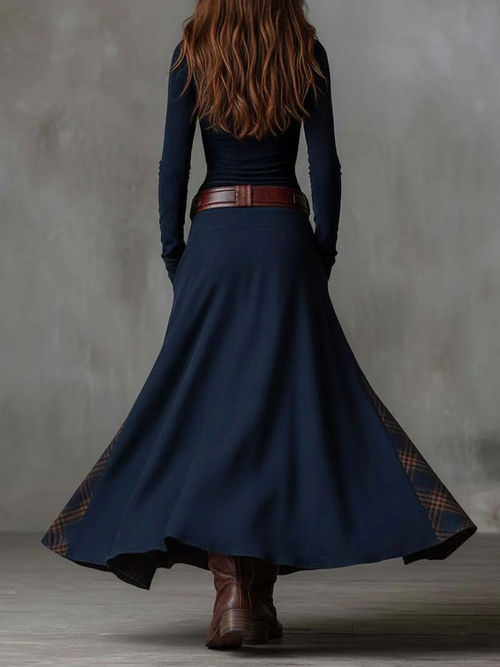 Simone | Women's Suede Maxi Dress with Belt