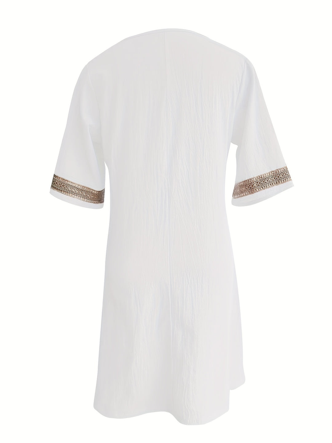 Women's Summer V-Neck Lace Short Sleeve Dress