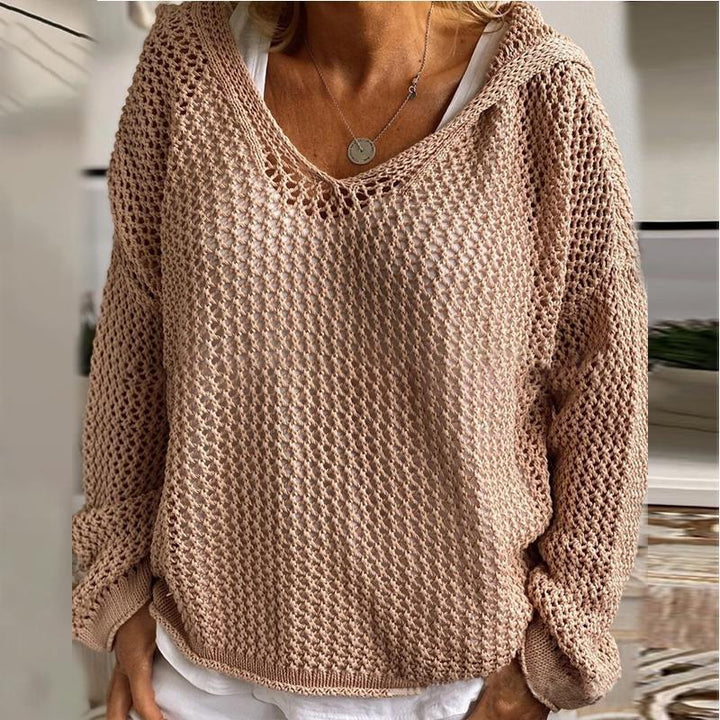Women's Loose-Fit Open Knit Sweater