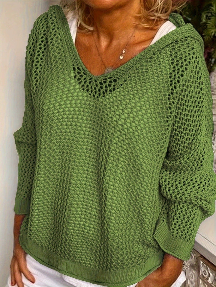 Women's Loose-Fit Open Knit Sweater