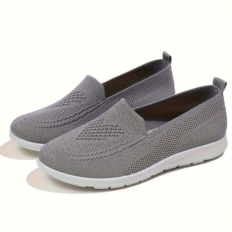 Women's Breathable Knit Flat Casual Shoes