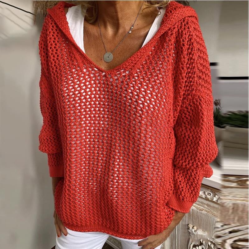 Women's Loose-Fit Open Knit Sweater