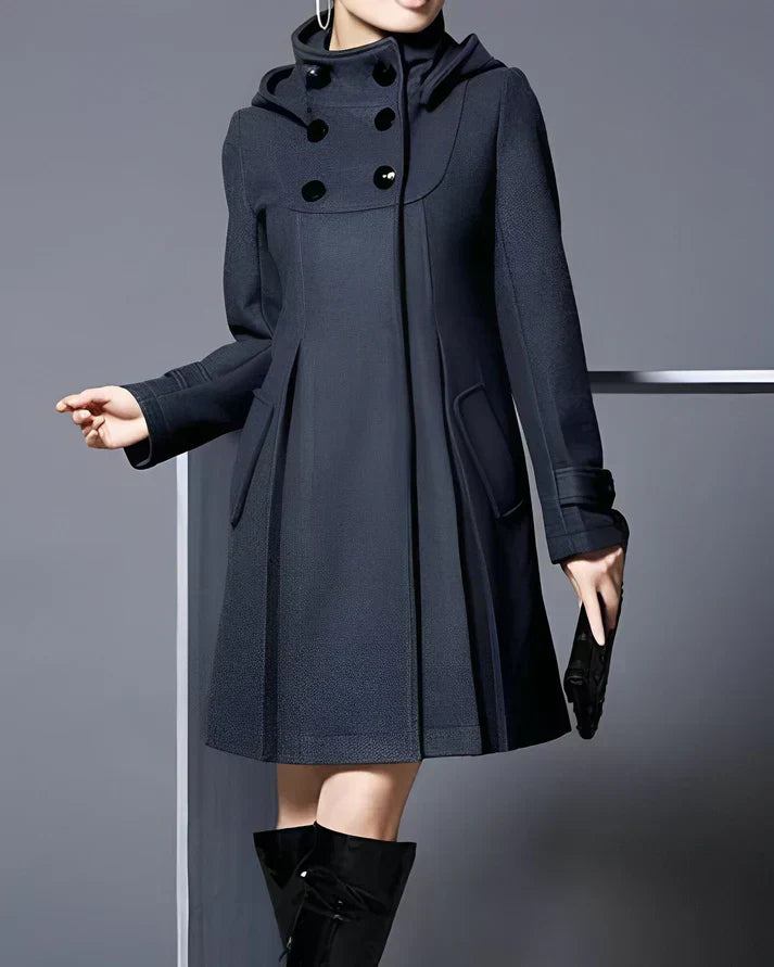 Jazmin | Elegant wool coat with hood