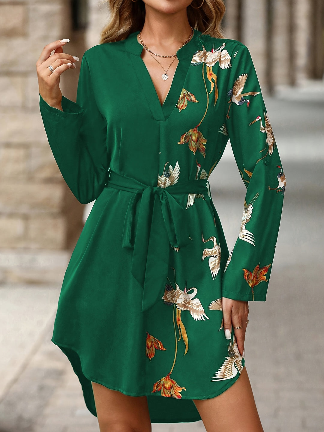 Women's Casual Minimalist Patchwork Dress
