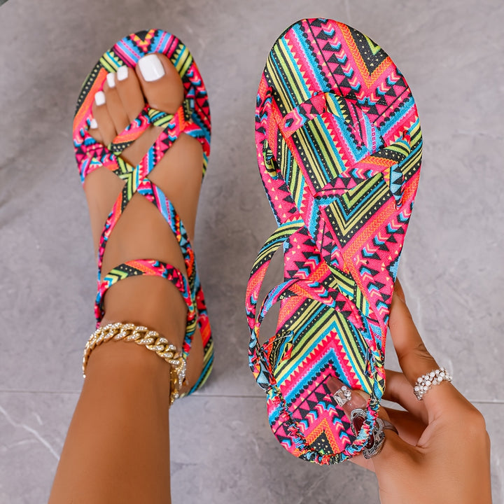 Women's Summer Round-Toe Boho Flat Sandals