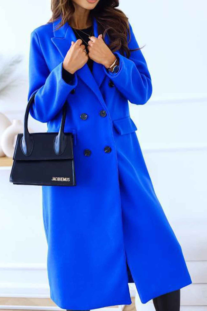 Giorgia | Double-breasted coat with lapels and long sleeves