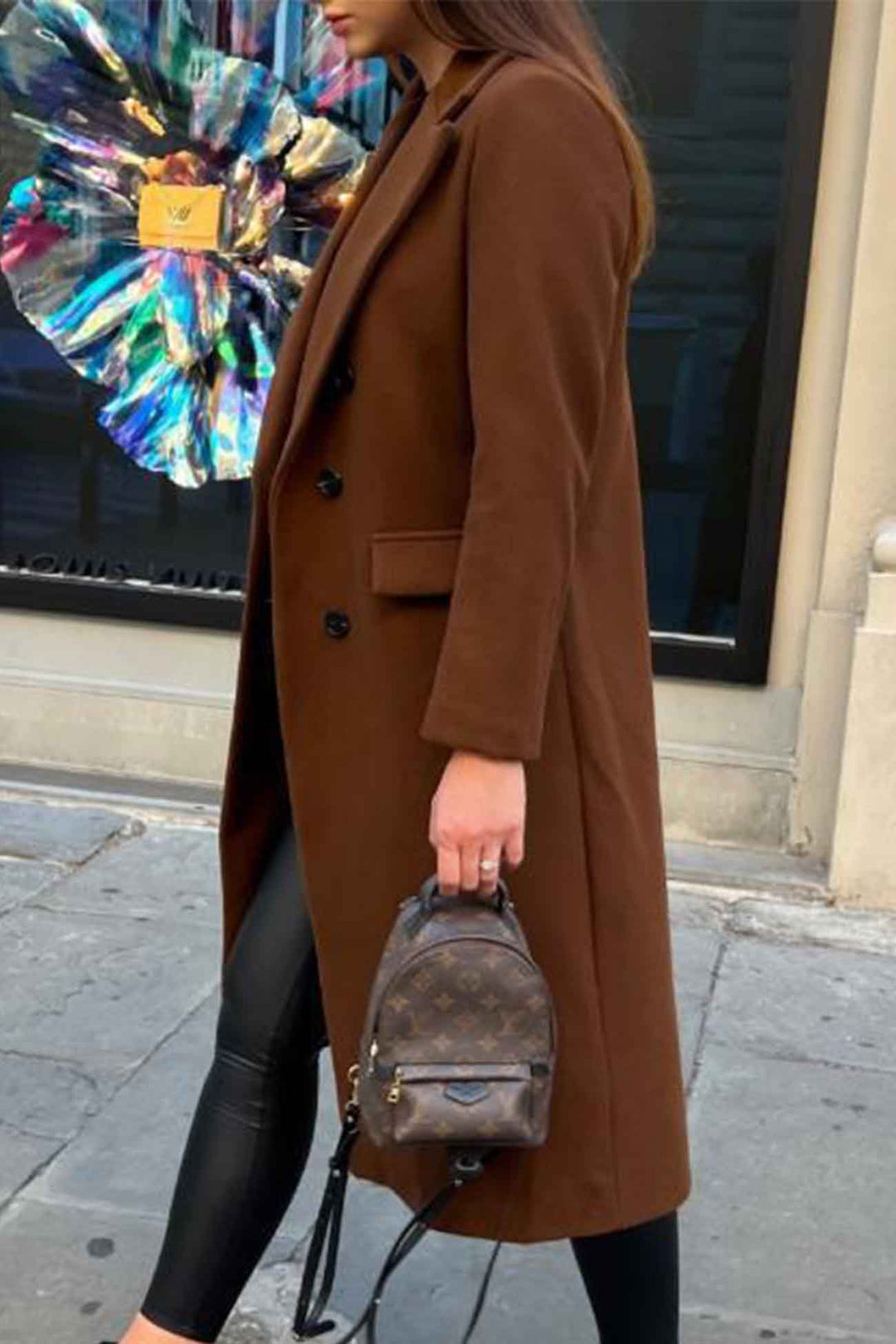 Giorgia | Double-breasted coat with lapels and long sleeves