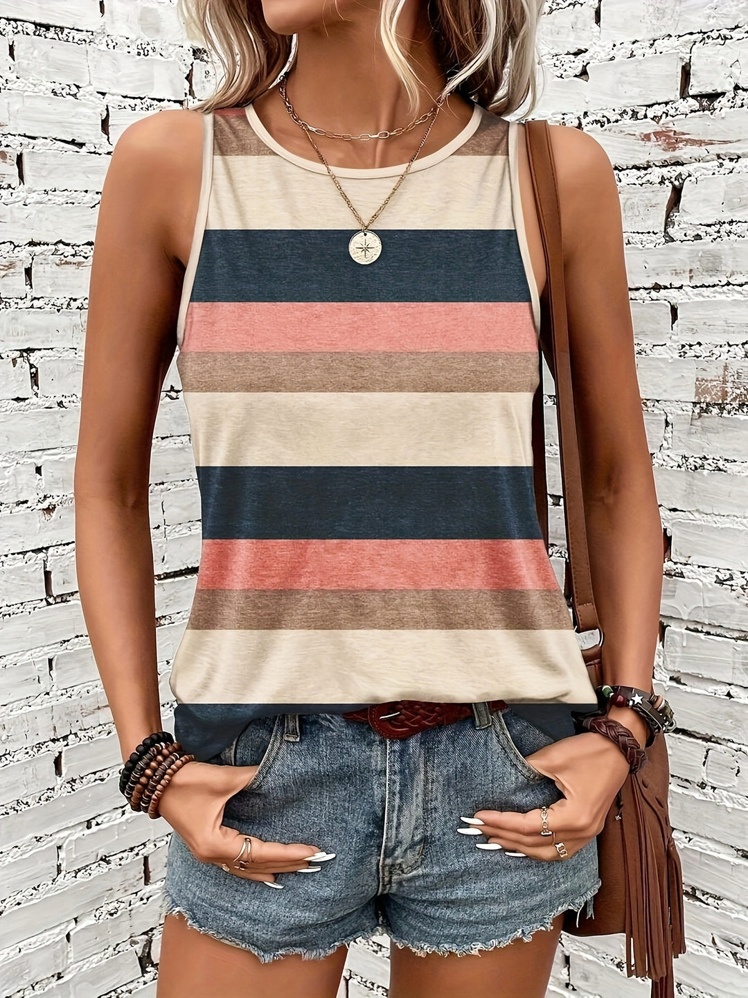 Women's Summer Vertical Striped Tank Top