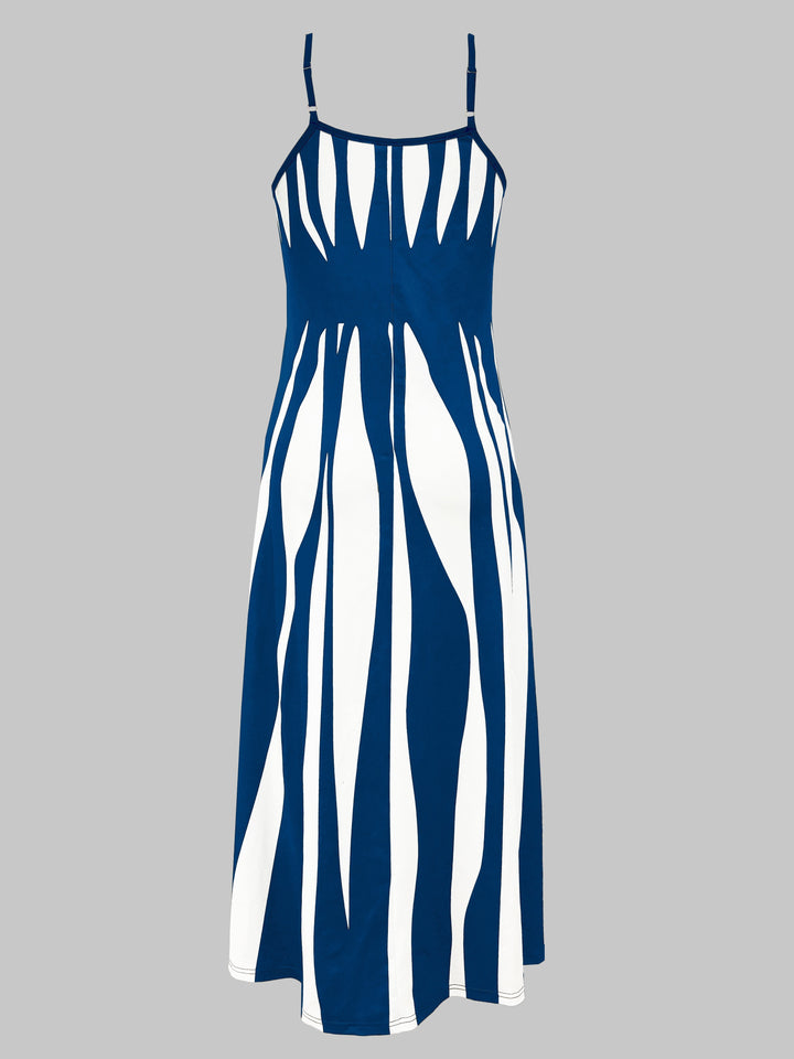 Women's V-Neck Printed Casual Dress