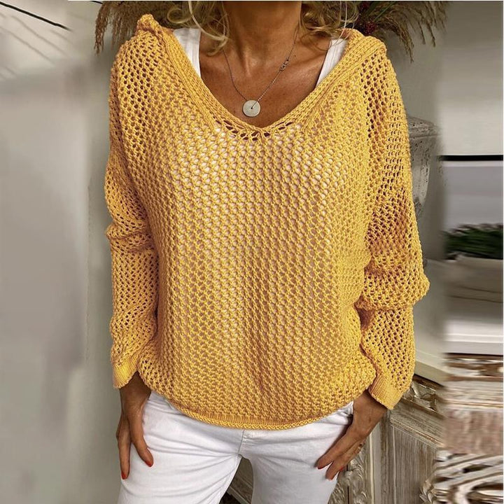 Women's Loose-Fit Open Knit Sweater