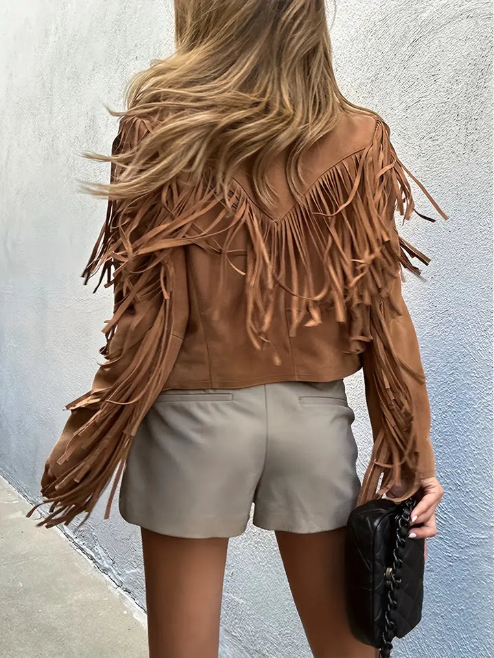 Dawn | Women’s Stylish Fringe Detail Short Jacket