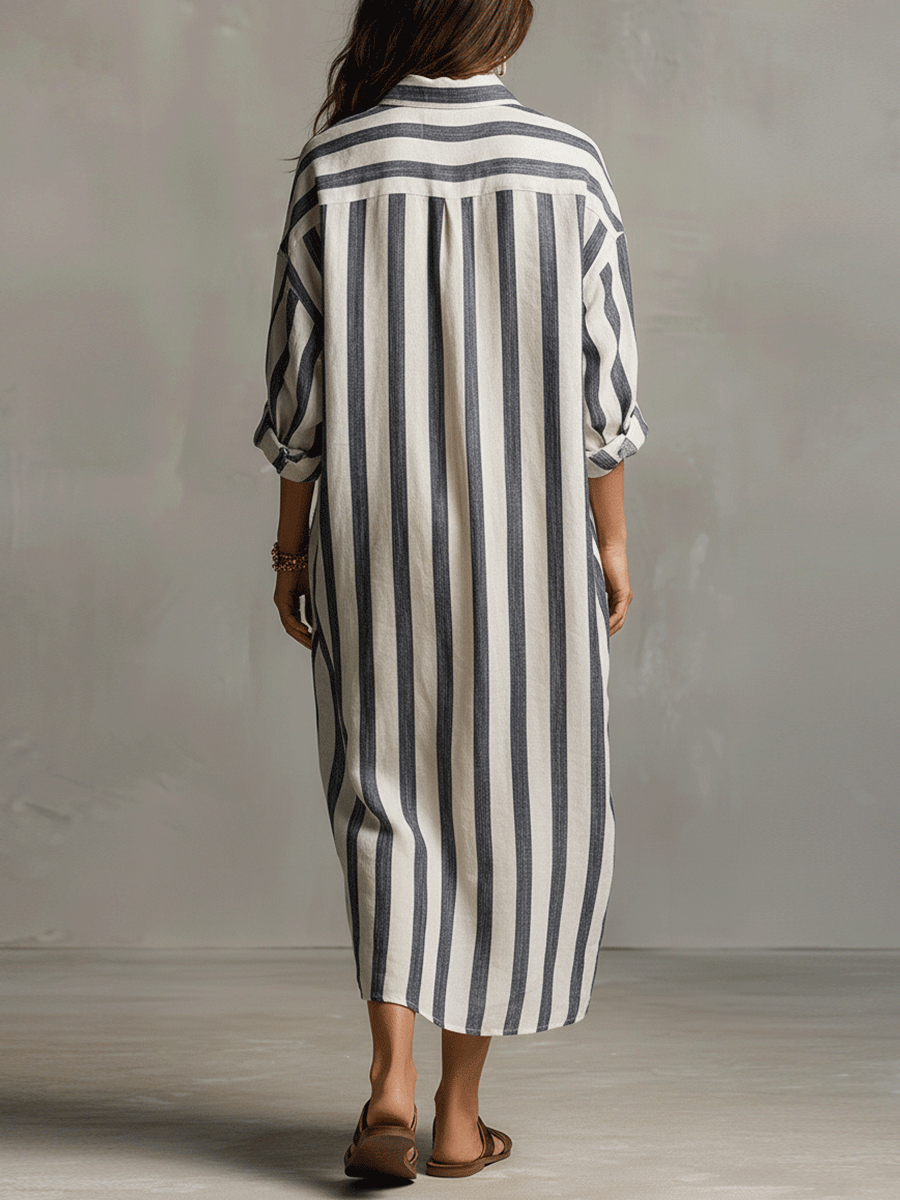 Arden | Striped Bohemian Maxi Dress