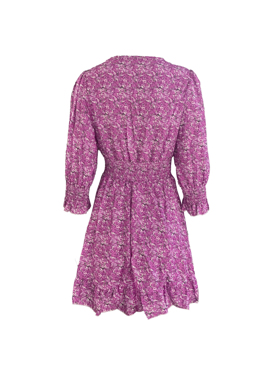 Women's Bohemian Print Short-Sleeved Floral Dress