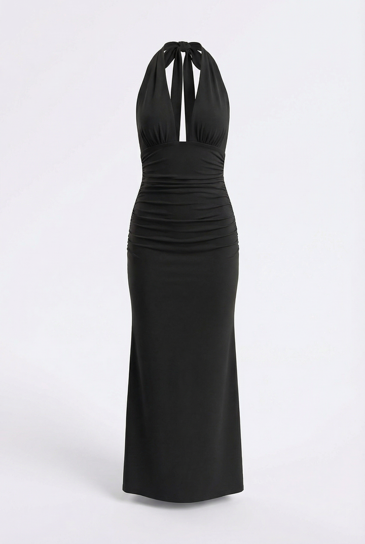 Aisling | Sculpted Backless Maxi Dress