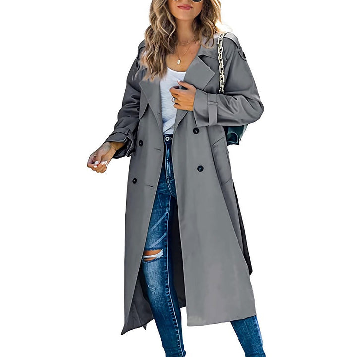Women's Long Trench Coat for Winter
