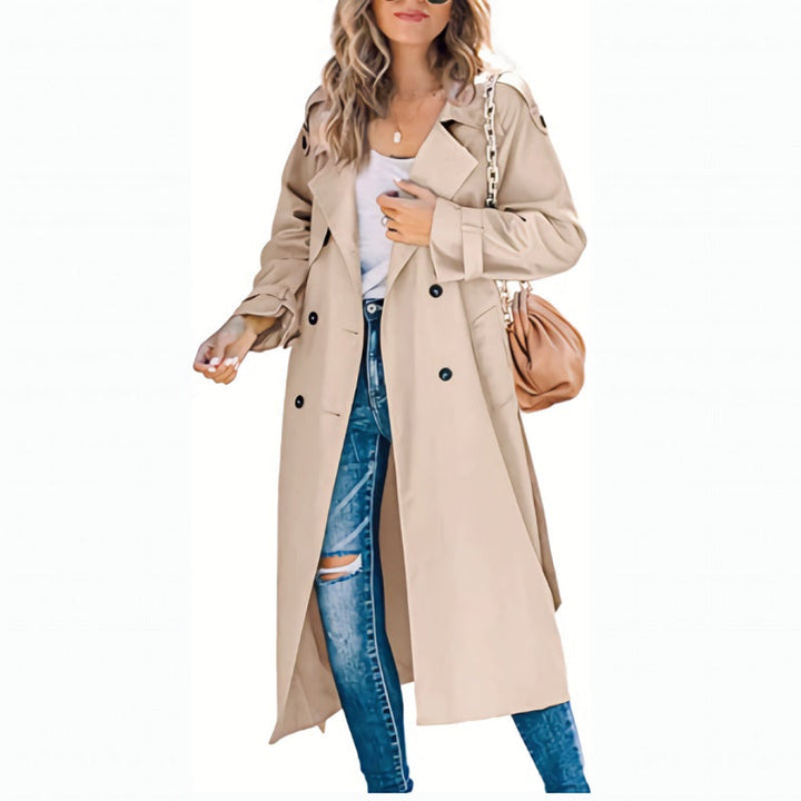 Women's Long Trench Coat for Winter