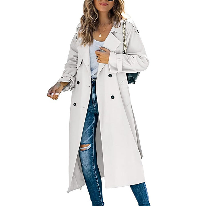 Women's Long Trench Coat for Winter