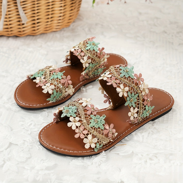 Women's Fashion Flat Floral Sandals