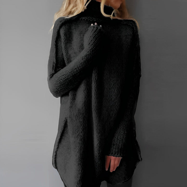 Women's Oversized Turtleneck Knit Sweater - Cozy Chunky Pullover, Stylish Winter Wear