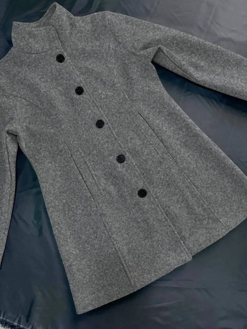 Linda | Single-breasted knit coat