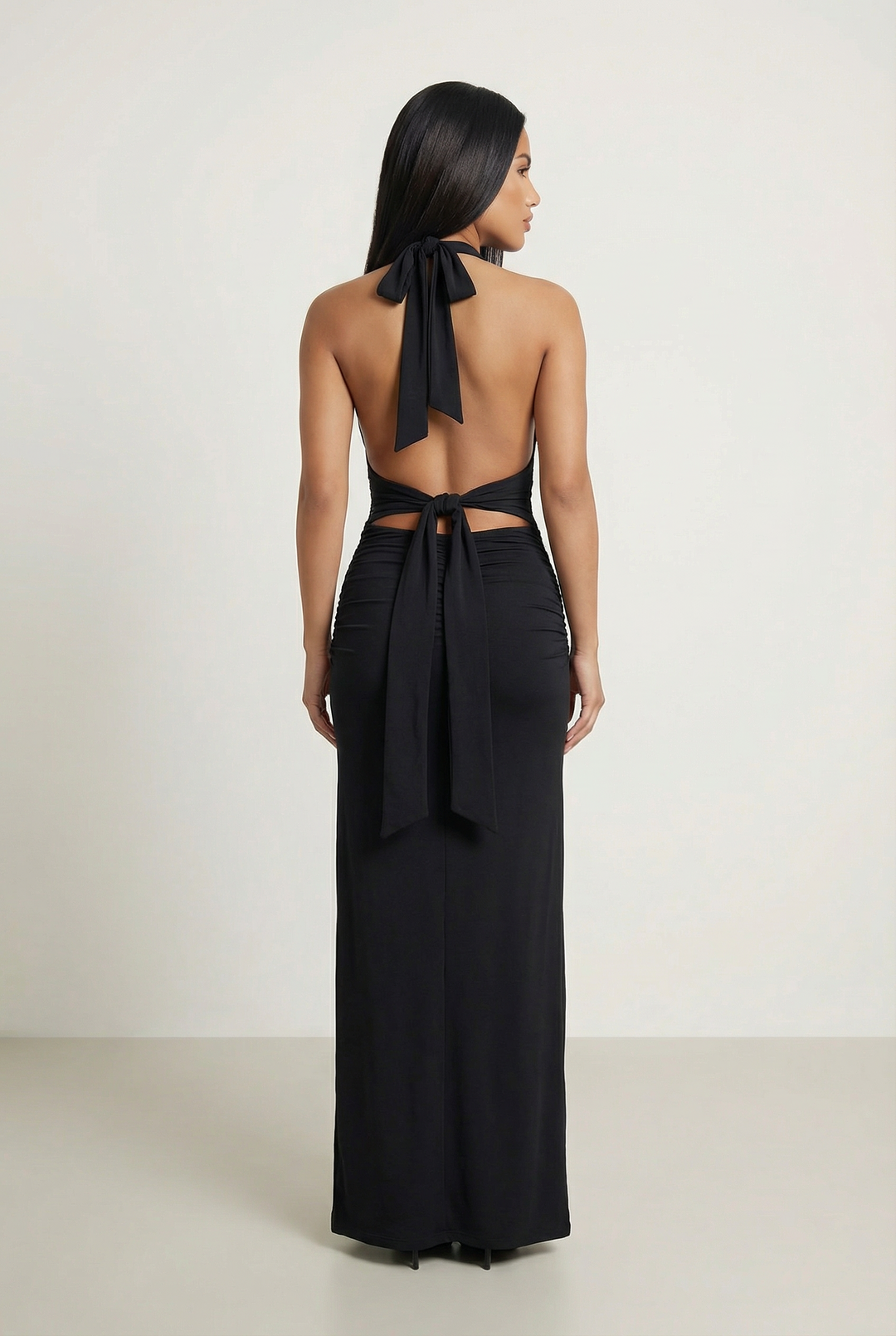 Aisling | Sculpted Backless Maxi Dress