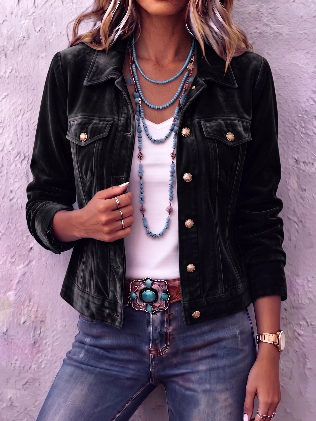 Juniper | Women's Relaxed Fit Vintage Wash Button Jacket