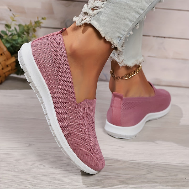 Women's Breathable Knit Flat Casual Shoes