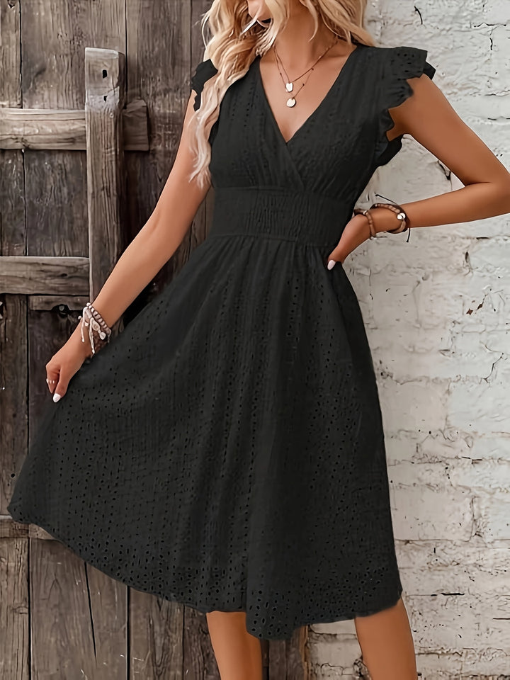 Women's Summer Flared V-Neck Dress