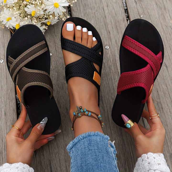 Women's Breathable Mesh Flat Soled Sandals