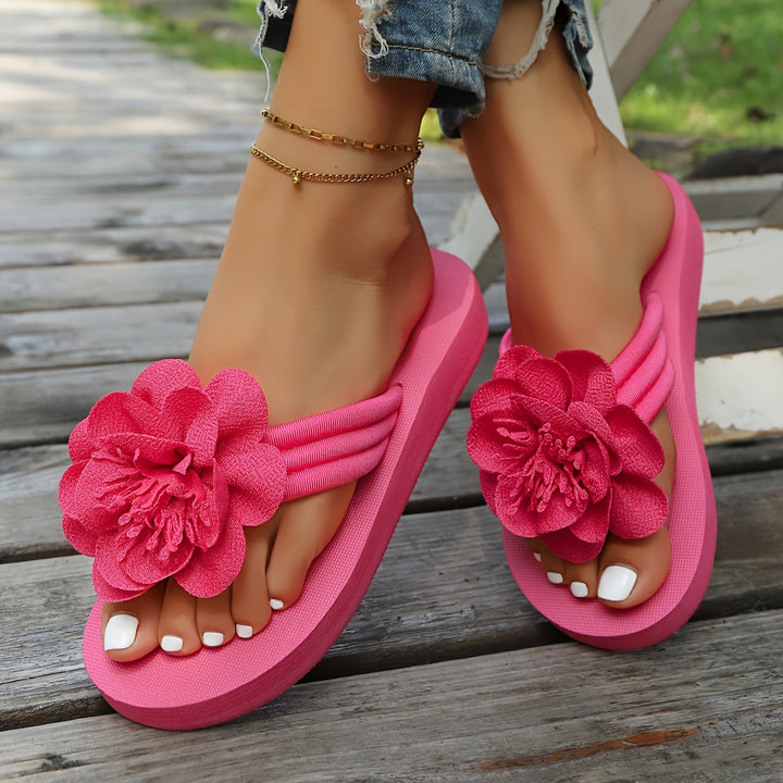 Women's Floral Flip-Flops Casual Summer Slide