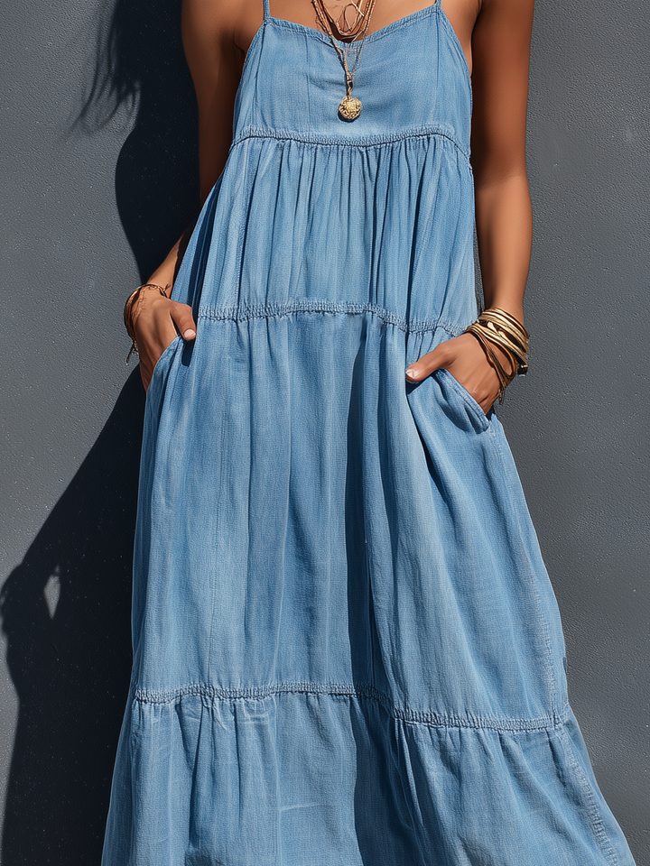 Women's Casual Loose Fit Flaared maxi Dress