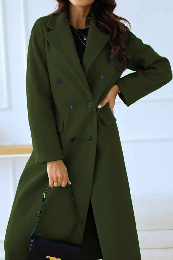 Giorgia | Double-breasted coat with lapels and long sleeves