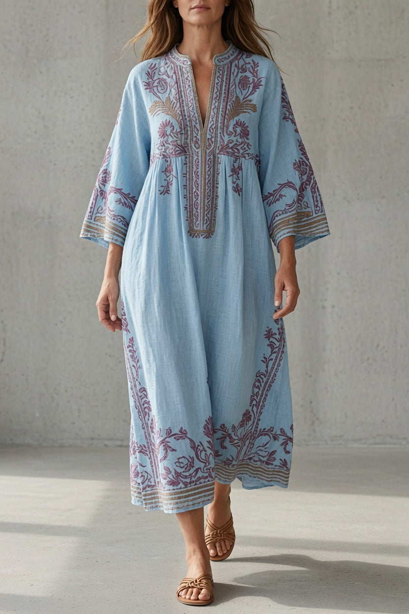 Rosalia | Women's Embroidered Vintage Dress with Flowy Silhouette