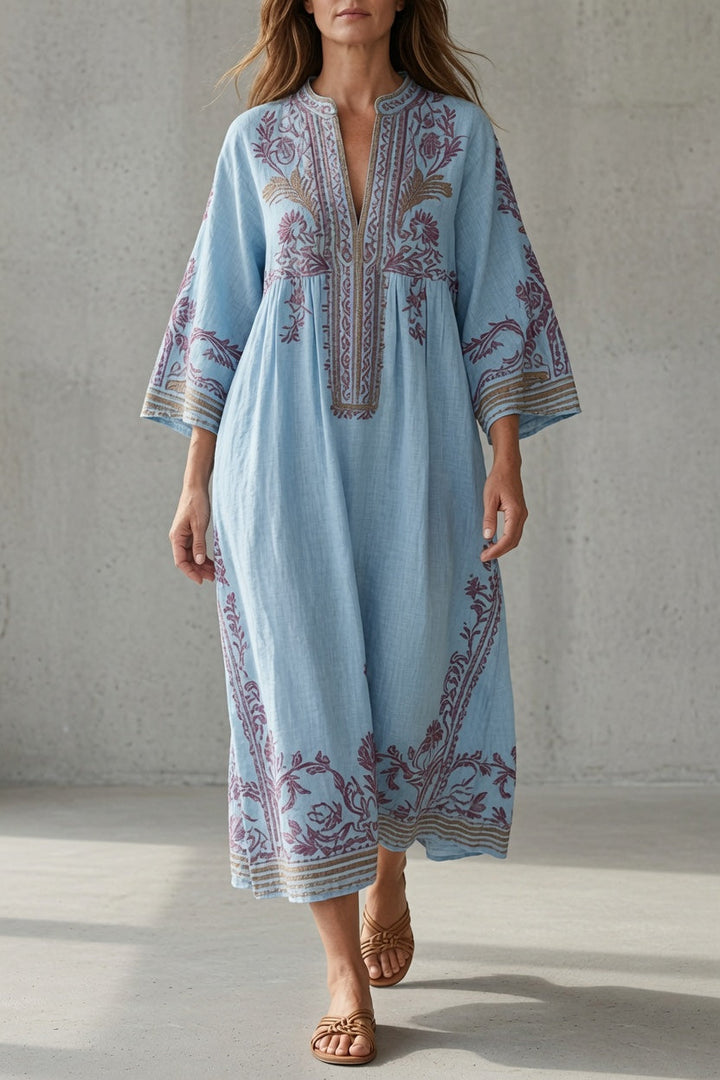 Rosalia | Women's Embroidered Vintage Dress with Flowy Silhouette