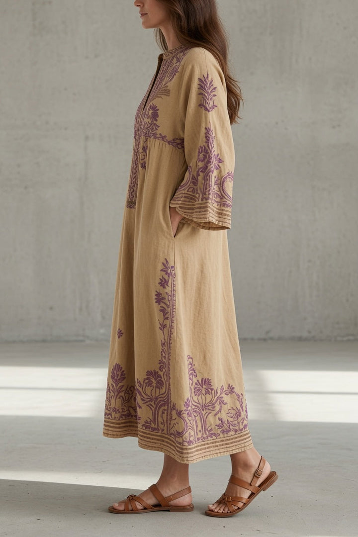 Rosalia | Women's Embroidered Vintage Dress with Flowy Silhouette