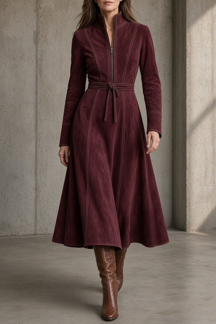 Tara | Women's Vintage Belted A-Line Dress